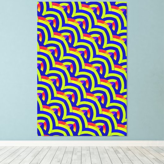 chic stijlvolle hedendaagse chevrons canvas afdruk (Insitu (Houten vloer))