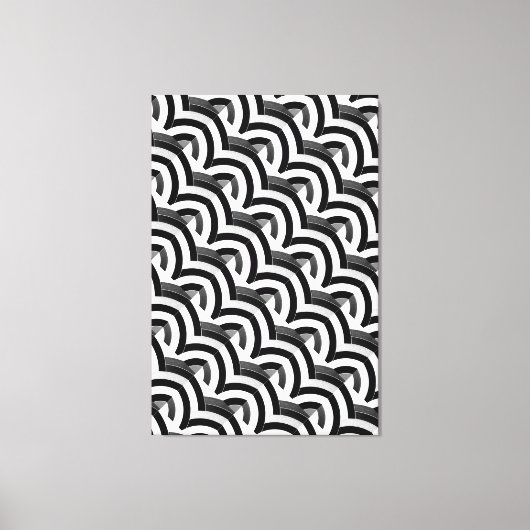 chic stijlvolle hedendaagse chevrons canvas afdruk (Voorkant)