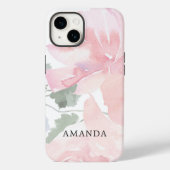 Chic Stijlvolle Roze Bloemen Case-Mate iPhone Case (Achterkant)