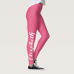 Chic Stijlvolle Roze Werkout Yoga Sports Aangepast Leggings