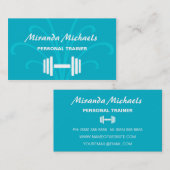 Chic Stijlvolle Turquoise Personal Fitness Trainer Visitekaartje (Voorkant / Achterkant)