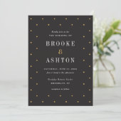 Chic Stippen Editable Color Modern Wedding Invitat Bedankkaart (Staand voorkant)