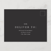 Chic Stippen Editable Color Wedding RSVP Reply Kaa Briefkaart (Achterkant)