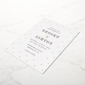 Chic Stippen FOIL Moderne Trouw Uitnodiging (Gedraaid)
