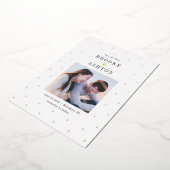 Chic Stippen FOLIE Moderne bruiloft sparen de Kaar Folie Uitnodiging (Gedraaid)