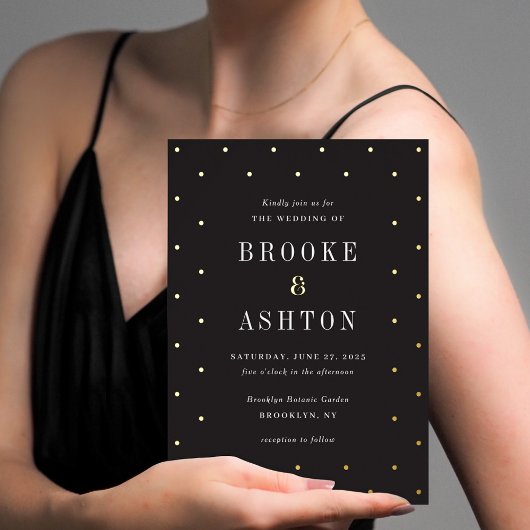 Chic Stippen FOLIE Moderne bruiloft Uitnodiging Fo