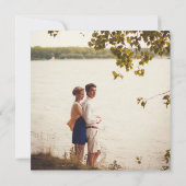 Chic-Stippen | Munt en marine sparen de Datum Save The Date (Achterkant)