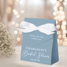 Chic Stof Blauw Bruidsfeest Wit Persoonlijk