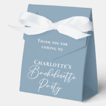 Chic Stof Blauw Bruidsmeisjesfeest Persoonlijk