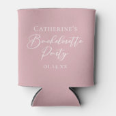 Chic Stof Roze Roze Bachelorette Feest Custom Blikjeskoeler (Voorkant)