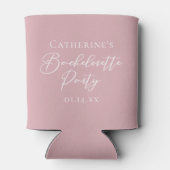 Chic Stof Roze Roze Bachelorette Feest Custom Blikjeskoeler (Achterkant)