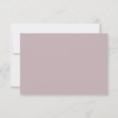 Chic Stof Roze RSVP Typografie Bruiloft Kaartje (Achterkant)