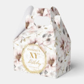 Chic stoffige roze boho waterverf verjaardag gunst bedankdoosjes (Voorkant Zijde)