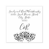 Chic strandtrouw 2 versier harten  zelfinktende stempel (Design)