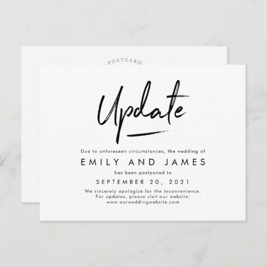 CHIC STREKEN BEWERKBARE KLEUR Wijzig de datum Briefkaart (Voorkant / Achterkant)