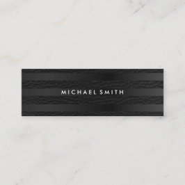 Chic Strepen Nep Leer Mini Visitekaartje