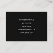 Chic Strepen Nep Leer Visitekaartje (Achterkant)