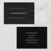 Chic Strepen Nep Leer Visitekaartje (Voorkant / Achterkant)