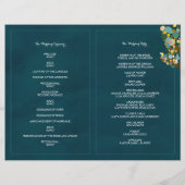 Chic String Lights Blauwgroen Wedding BiFold-progr (Achterkant)