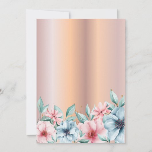 Chic String Lights, Diamonds Floral Vrijgezellenfe Kaart (Achterkant)