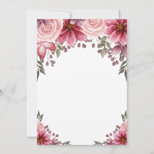 Chic String Lights Floral Vrijgezellenfeest Kaart (Achterkant)