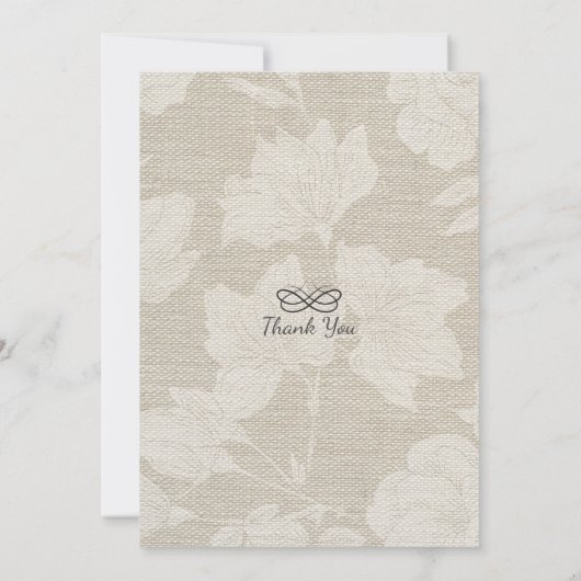 Chic String Lights Linen Floral Bachelorette Party Kaart (Achterkant)