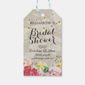 Chic String Lights Linen Floral Hartelijk dank Lab Cadeaulabel (Voorkant)