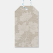 Chic String Lights Linen Floral Hartelijk dank Lab Cadeaulabel (Achterkant)