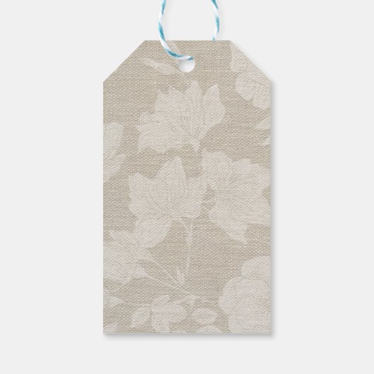 Chic String Lights Linen Floral Hartelijk dank Lab Cadeaulabel (Achterkant)
