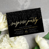 Chic String Lights Surprise Party Folie Uitnodiging