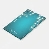 Chic String Lights Turquoise Blue Glitter Sparkle Post-it® Notes (Schuin)
