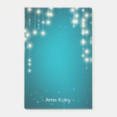 Chic String Lights Turquoise Blue Glitter Sparkle Post-it® Notes (Voorkant)