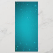 Chic String Lights Turquoise Glitter Wedding Menu (Achterkant)