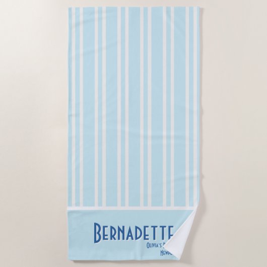 Chic Stripe Bachelorette Strandlaken (Voorkant)