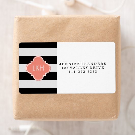 Chic Stripe en drie monogram Etiket (Insitu)