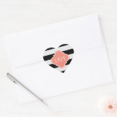 Chic Stripe en drie monogram Hart Sticker (Envelop)