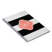 Chic Stripe en drie monogram Notitieboek (Rechterzijde)