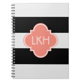Chic Stripe en drie monogram Notitieboek (Voorkant)