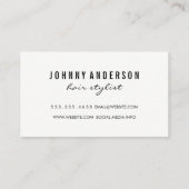 Chic Stripe Pattern Golden Scissors Comb Visitekaartje (Achterkant)