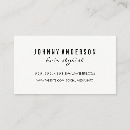 Chic Stripe Pattern Golden Scissors Comb Visitekaartje (Achterkant)