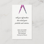 Chic Stripe Pattern Grunge Scissors / Variatie Visitekaartje (Achterkant)