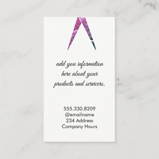 Chic Stripe Pattern Grunge Scissors / Variatie Visitekaartje (Achterkant)