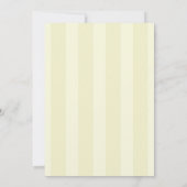 Chic Striped Let’s Eat Cake Yellow Bridal Shower Kaart (Achterkant)