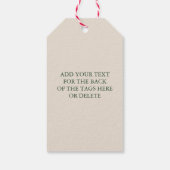 Chic Striped Red & Green Retro Merry Christmas Cadeaulabel (Achterkant)