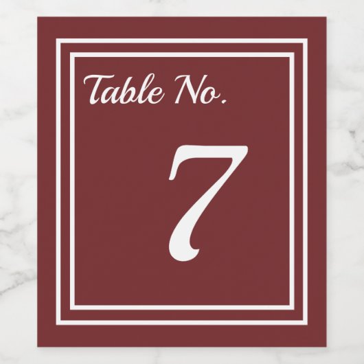 Chic striped Wine Label Table Number Wijn Etiket (Enkel label)