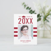 Chic Stripes EDITABLE Afstuderen Briefkaart (Staand voorkant)