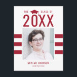 Chic Stripes EDITABLE Afstuderen Briefkaart<br><div class="desc">Moderne en stijlvolle afstuderen aankondiging/uitnodiging van Berry Berry Sweet Design. Bezoek onze designshowroom op www.berryberrysweet.com voor stijlvolle design voor kantoorbenodigdheden en persoonlijke cadeaus!</div>