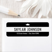 Chic Stripes EDITABLE COLOR Afstuderen Address Etiket (Insitu)