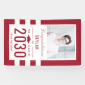 Chic Stripes EDITABLE KLEUR Afstuderen Banner (Horizontaal)