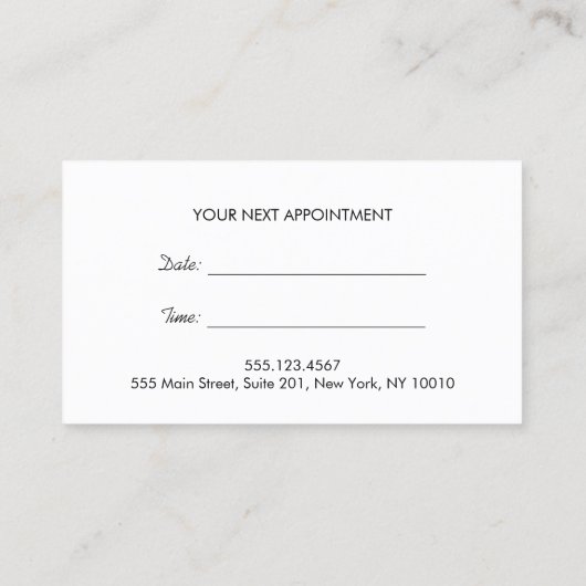 Chic Stripes FAUX Gold Foil Appointinder Afsprakenkaartje (Achterkant)